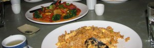 Nasi Goreng and Curried Fish