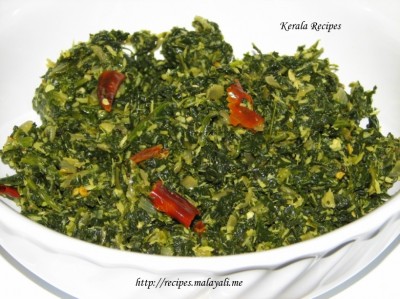 Recipes Spinach on Cheera Thoran   Sauteed Spinach