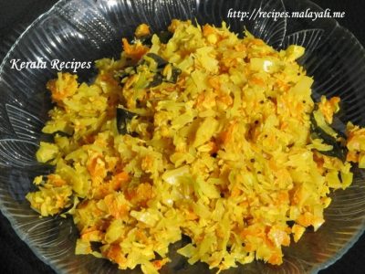 Recipes Cabbage on Cabbage Carrot Thoran   Kerala Recipes
