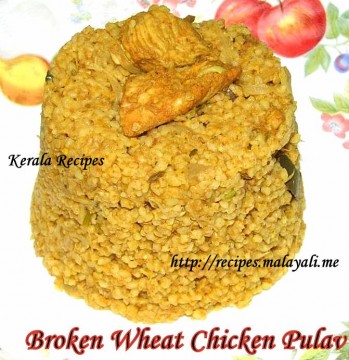 Broken Wheat Chicken Pulav