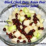 Black Chick Peas, Pear & Cucumber Salad
