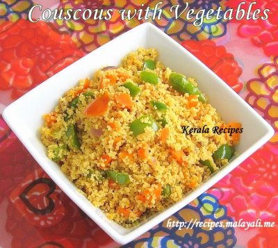 Indian Style Couscous with Vegetables