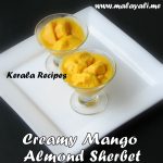 Creamy Mango Almond Sherbet Creamy Mango Almond Sherbet