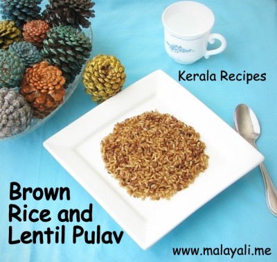 Brown Rice Lentil Pulav