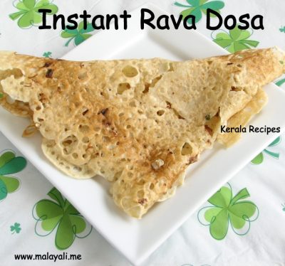 Instant Rava/Semolina Dosa
